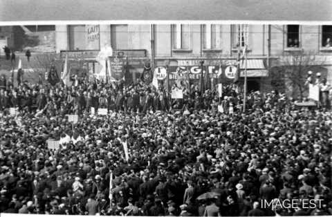 Manifestation ouvrière (Longwy)